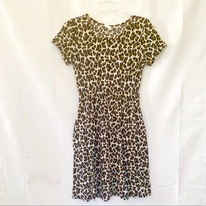Pocketed Animal Print Dress